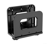 Organizador de almacenamiento versátil montado en la pared, soporte de ABS ajustable para cajas de cables, enrutadores, color negro, 105 mm de profundidad