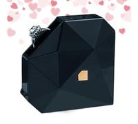 Organizador de anillos de corazón, terciopelo joyero, elegante caja de boda, caja de terciopelo de lujo, protección para compromiso, proposal, cumpleaños, viajes