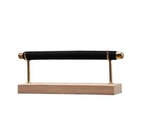 Organizador de anillos terciopelo con base madera, soporte for joyas, exhibidor joyería, estante almacenamiento, expositor mostrador(Single Black)