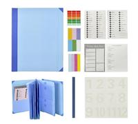 -Organizador de archivos, carpeta de bolsillo - Carpeta de papel de bolsillo portafolios - Organizador de recibos de papelería de oficina en formato carta con etiquetas para facturas y pasaportes