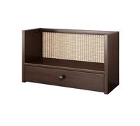 Organizador de archivos de escritorio de madera con cajón, estante de almacenamiento multiusos para el hogar, la escuela y la oficina, estantería apilable de 40 x 20 x 28,5 cm