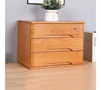 Organizador de archivos de escritorio de madera maciza con cajón de varios niveles, ideal para artistas, suministros de oficina y marcadores, caja de almacenamiento de madera para lápices y bolígrafos