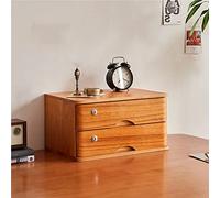 Organizador de archivos de madera maciza, caja de almacenamiento de escritorio de 4 cajones para oficina en casa, solución de gestión de papel rústico