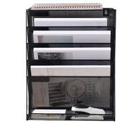 Organizador De Archivos De Pared: Estante De Almacenamiento De Archivos De 4 Niveles, Soporte Para Papel De Correo Que Ahorra Espacio, Organizador De Documentos Multifunción | Estante Vertical Para Ar