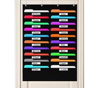 Organizador de archivos de pared | Soporte para archivadores con compartimentos para la pared, clasificador de documentos para colgar, para uso en la escuela, universidad, lugar de trabajo, negocios