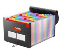 Organizador De Archivos En AcordeóN Carpeta A4 multiusos con 24 bolsillos, bolsa for documentos vertical, expandible, de polipropileno, pestañas índice for oficina, escuela y hogar Para Archivos