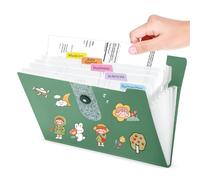 Organizador de archivos expandible mejorado con 8 12 bolsillos, carpetas de archivos de acordeón con etiquetas, organizador portátil de recibos de facturas de papel, suministros de oficina para el