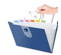 Organizador de archivos expandible mejorado con 8 12 bolsillos, carpetas de archivos de acordeón con etiquetas, organizador portátil de recibos de facturas de papel, suministros de oficina para el