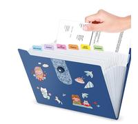 Organizador de archivos expandible mejorado con 8 12 bolsillos, carpetas de archivos de acordeón con etiquetas, organizador portátil de recibos de facturas de papel, suministros de oficina para el