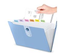 Organizador de archivos expandible mejorado con 8 12 bolsillos, carpetas de archivos de acordeón con etiquetas, organizador portátil de recibos de facturas de papel para documentos, suministros de