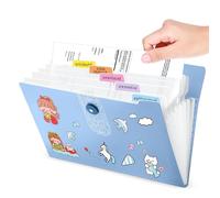 Organizador de archivos expandible mejorado con 8 12 bolsillos, carpetas de archivos de acordeón con etiquetas, organizador portátil de recibos de facturas de papel, suministros de oficina para el