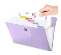 Organizador de archivos expandible mejorado con 8 12 bolsillos, carpetas de archivos de acordeón con etiquetas, organizador portátil de recibos de facturas de papel, suministros de oficina para el