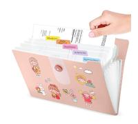 Organizador de archivos expandible mejorado con 8 12 bolsillos, carpetas de archivos de acordeón con etiquetas, organizador portátil de recibos de facturas de papel, suministros de oficina para el