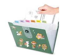 Organizador de archivos expandible mejorado con 8 12 bolsillos, carpetas de archivos de acordeón con etiquetas, organizador portátil de recibos de facturas de papel, suministros de oficina para el