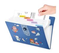 Organizador de archivos expandible mejorado con 8 12 bolsillos, carpetas de archivos de acordeón con etiquetas, organizador portátil de recibos de facturas de papel, suministros de oficina para el