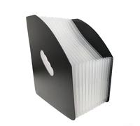 Organizador de archivos expandible para papel A4 con 13 compartimentos y 12 etiquetas de pestañas, soporte de escritorio para un archivo eficiente de documentos y recuperación rápida (B)