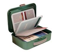 Organizador de archivos FireProof: carpeta de presentación de archivos de dinero, organizador de archivos portátil de gran capacidad, cómodo almacenamiento de documentos, seguro por sección para