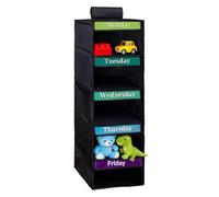 Organizador de Armario - Almacenamiento Diario de Ropa de Cinco Niveles con Compartimentos Semanales, Facilita la Planificación de Outfits, Solución de Almacenaje para Hogar, Dormitorio, Escuela, Niño