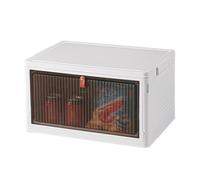 Organizador de armario apilable: contenedor de gabinete de almacenamiento plegable, espaciosa caja de rodadura | Bins de organización de gran capacidad con 4 ruedas para ropa, zapatos, bocadillos, jug
