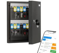 Organizador de Armario de 32 Llaves, Caja de Seguridad para Llaves, Caja de Seguridad para valets, hoteles, Llaves de Coche y casa, Caja de Almacenamiento de Llaves, Color Negro