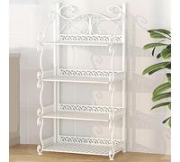 Organizador de armario de almacenamiento estrecho, estante de metal de 3/4/5 niveles, estantería portátil para oficina en casa, sin montaje, plegable, para dormitorio, sala de estar y oficina en casa