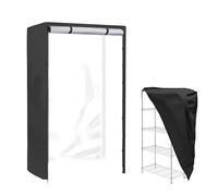 Organizador de armario - Protector de estantería a prueba de polvo de tela Oxford | Tapa de rejilla metálica fácil de instalar, almacenamiento duradero para cocina y despensa, organizador de gas