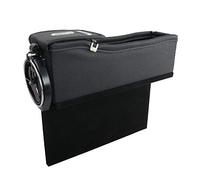 Organizador de Asiento de Coche, Caja de almacenamiento del sostenedor del bolso del bolsillo para las monedas del teléfono de cartera de bebidas,Negro,Asiento izquierdo
