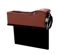 Organizador de Asiento de Coche, Caja de almacenamiento del sostenedor del bolso del bolsillo para las monedas del teléfono de cartera de bebidas,Marrón,Asiento derecho