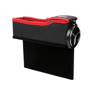 Organizador de Asiento de Coche, Caja de almacenamiento del sostenedor del bolso del bolsillo para las monedas del teléfono de cartera de bebidas,Negro Rojo 1,Asiento derecho