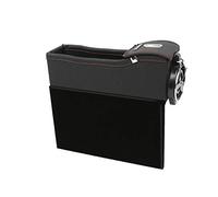 Organizador de Asiento de Coche, Caja de almacenamiento del sostenedor del bolso del bolsillo para las monedas del teléfono de cartera de bebidas,Negro Rojo 2,Asiento izquierdo
