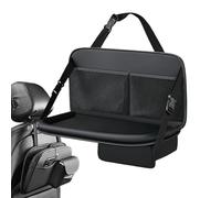 Organizador de asiento de coche, soporte para asiento trasero con mesa plegable, organizador de cuero sintético con bandeja plegable para carretera, viajes, conducción, camping