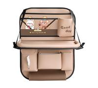 Organizador de asiento trasero de coche con bandeja, diseño que ahorra espacio, 54 x 42 x 22 cm, organizadora de almacenamiento plegable para coche, de almacenamiento C-ar, diseño