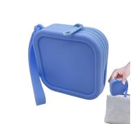 Organizador De Auriculares De Silicona: Caja De Almacenamiento De Cable De Datos Mini Cuadro Clave | Linda Bolsa De Almacenamiento Cuadrado Pequeño con Cremallera | Auriculares con Un Diseño Compacto