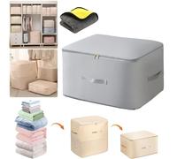 Organizador de Autocompresión Ahorrador de Espacio, Ultra Space Saving Self Compression Organizer, Bolsas Organizadoras de Compresión para Mantas, Edredones Ropa de Cama (gris, XL-54 x 42 x 60 cm)