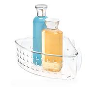 Organizador de ba o y ducha de esquina de pl stico iDesign con ventosas - 23 x 18 x 89 cm, transparente