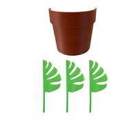 Organizador de baño con soporte para cepillos de dientes montado en gafas Monstera para accesorios montados