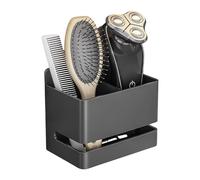 Organizador de baño de metal, soporte para cepillo de dientes montado en la pared, afeitadora eléctrica, almacenamiento de peine para el cabello, soporte para el cuidado del cabello duradero y