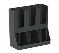 Organizador de bar de café, soporte de pared con 6 compartimentos, organizador de estación de café y té, para tazas, cápsulas, bolsas de azúcar, condimentos, , casa, oficina, cocina, despensa