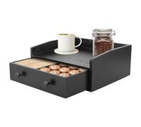 Organizador de barra de café, soporte para cápsulas con cajón de dosis de café, soporte para cafetera, accesorios de cocina, almacenamiento para cafetera, oficina