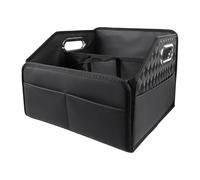 Organizador De Baúl - Almacenamiento De Coches | De Arranque De Cuero | Soporte De Carga Multicompartimiento Plegable Para Vehículos | Retinerario De Viaje De Viaje Robusto | Accesorio De
