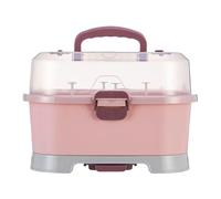 Organizador de biberones para encimeras, almacenamiento de biberones,Ratería de secado de botella de prueba de polvo portátil extraíble - Gran capacidad Espacio que ahorran cajas de vivero para el alm