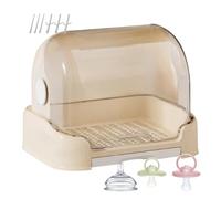 Organizador de Biberones Portable a Prueba de Polvo | Portacubiertos Escurridor Organizador para Mordedores, Vasos, Cubiertos, Hogar, Cocina, Guardería, Encimera
