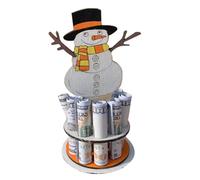 Organizador de billetes de efectivo - Soporte de madera para tarjetas de Navidad y cajas de efectivo para escritorio, alféizar de ventana, repisa y estante | Cartera de Papá Noel para dinero de