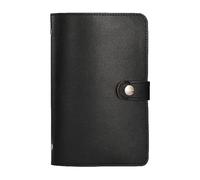 Organizador de billetes de gran capacidad para 100 billetes, de piel sintética, cartera de almacenamiento de dinero con prácticas características de contabilidad, cuaderno de ahorro de dinero, Black
