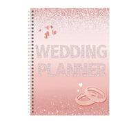 Organizador de boda - Planificador nupcial - Cuaderno de organización - Diario de boda brillante para regalo de pareja