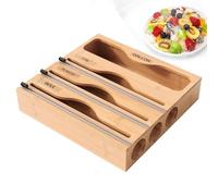Organizador de bolsa de cremallera, gran capacidad para pared, dispensador de papel y de papel, Wrap Storage Station for Kitchen, Cafe, Restaurante, Food Service, Home, 15,75 x 12,44 pulgadas
