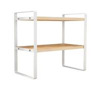 Organizador de bolsas de almacenamiento genérico - 2 Tier Heavy Duty Storage Stand, Sturdy Multi Purpose Shelf Riser with Wide Superficies & Open Design for Home, Bedroom, Pantry and Table Countertop