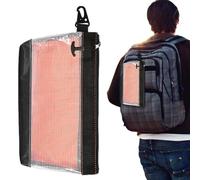 Organizador de bolsas de herramientas, pequeña bolsa de herramientas impermeable con clip multiusos, bolsa de aseo antiestática con PVC transparente, organizador de herramientas portátil para hombres