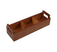 Organizador de bolsas de té de madera con asa, 1 baúl de almacenamiento de té con compartimentos divididos para condimentos de café y paquetes de azúcar, adecuado para el hogar, la oficina y los