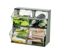 Organizador de bolsas de té, estilo japonés, apilable, de 2 niveles, soporte para bolsas de té, para encimeras, armarios de cocina, despensa, edulcorantes